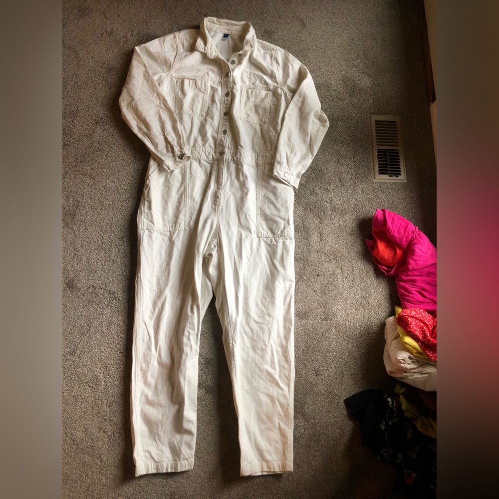 NWOT! Old Navy White Industrial Style Jumpsuit